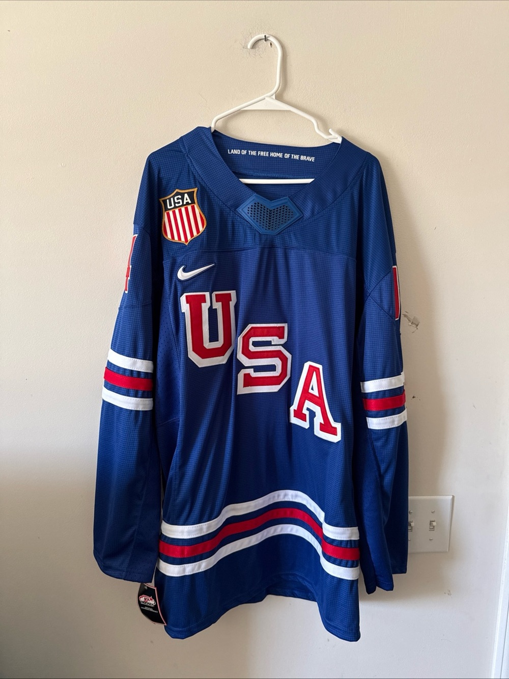MEN’S NIKE BROCK FABER #14 TEAM USA 2026 WINTER OLYMPICS JERSEY SZ XL - NWT RARE